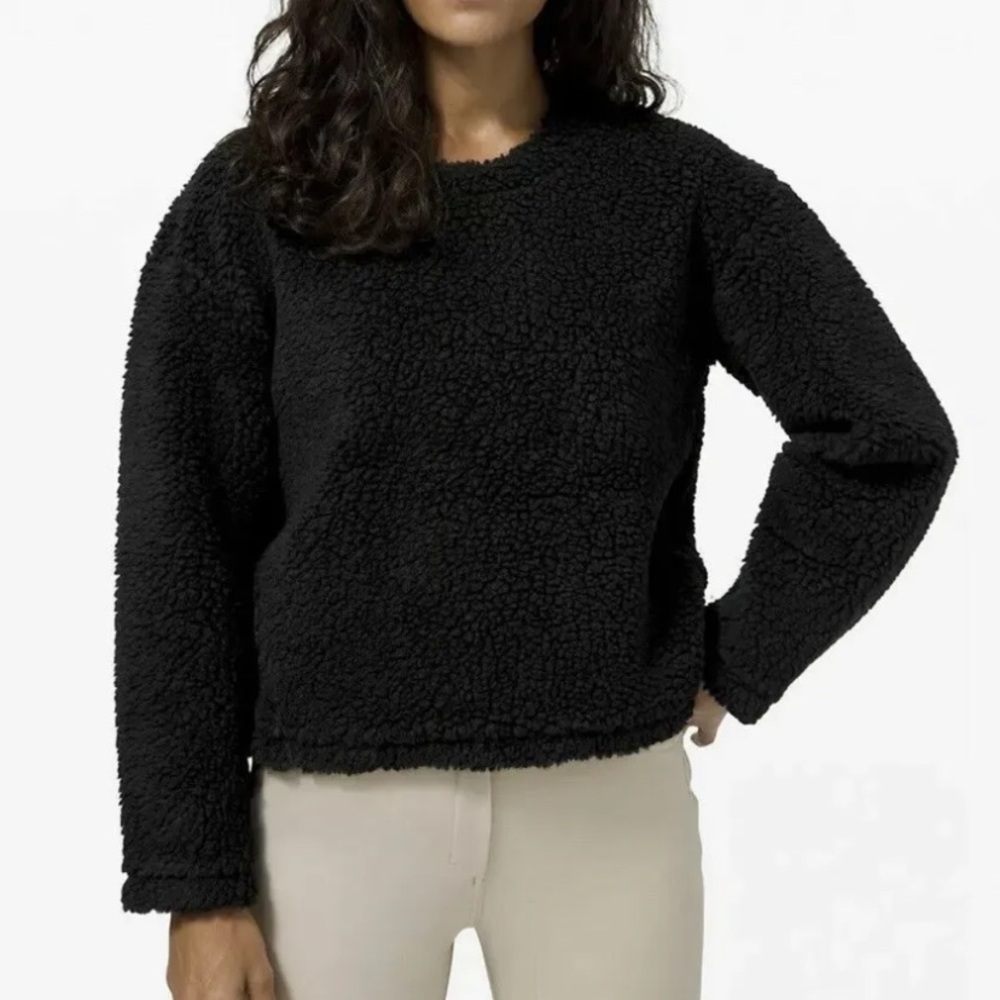 New Lululemon wool blend Sherpa whenever crew black size 4